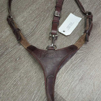 Rsd/FS Adjustable Els & Leather Breastplate, Bib Martingale *gc, dirt, stains, creases, hair
