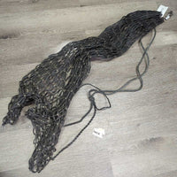 Slow Feed Thick Nylon String Hay Net, 1 Double End Snap *vgc/gc, clean, mnr dirt/stains, rubs & frays
