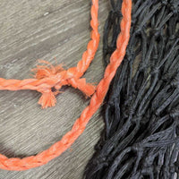 Slow Feed Nylon String Hay Net, 1 Double End Snap *xc/vgc, clean, mnr hay, rubs & snags
