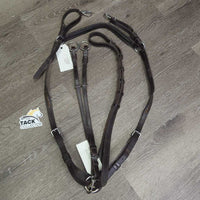 Adjustable Padded Bling Breastplate, Running Martingale Attach, Snaps *vgc, mnr dirt, film, rubs, dents, scraped edges & slices
