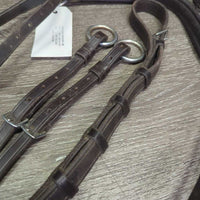 Adjustable Padded Bling Breastplate, Running Martingale Attach, Snaps *vgc, mnr dirt, film, rubs, dents, scraped edges & slices
