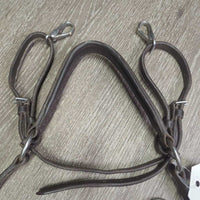Adjustable Padded Bling Breastplate, Running Martingale Attach, Snaps *vgc, mnr dirt, film, rubs, dents, scraped edges & slices
