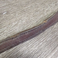 Narrow Draw Reins, snaps *gc/fair, dirty, twists, slices, chews, creases, stiff, dry, scrapes, rubs
