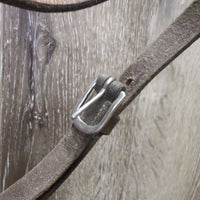 Monocrown Training Bridle, Snaps, Flash, Rubber Reins (2 buckles) *xc/gc *clean, dirty, creases, rubs, scrapes, older
