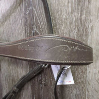 Monocrown Training Bridle, Snaps, Flash, Rubber Reins (2 buckles) *xc/gc *clean, dirty, creases, rubs, scrapes, older
