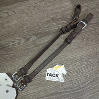 2 Narrow Soft Cheek Pieces, buckles *gc, mnr sticky, film, rubs, fadeing dirt
