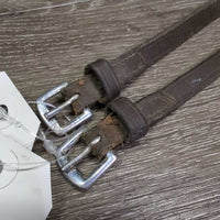 2 Narrow Soft Cheek Pieces, buckles *gc, mnr sticky, film, rubs, fadeing dirt
