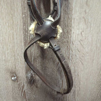 Thick Soft Rsd Padded Monocrown Figure 8 Bridle, Braided Reins *vgc, mnr dirt, rubs, creases, clumpy, older?
