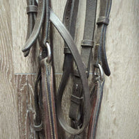 Thick Soft Rsd Padded Monocrown Figure 8 Bridle, Braided Reins *vgc, mnr dirt, rubs, creases, clumpy, older?
