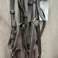 Thick Soft Rsd Padded Monocrown Figure 8 Bridle, Braided Reins *vgc, mnr dirt, rubs, creases, clumpy, older?
