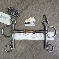 LS Sweet Iron French Link Pelham Bit, Copper Center Lozenge, chain *vgc, clean, stains, scratches, scuffs
