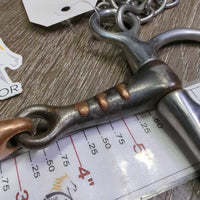 LS Sweet Iron French Link Pelham Bit, Copper Center Lozenge, chain *vgc, clean, stains, scratches, scuffs
