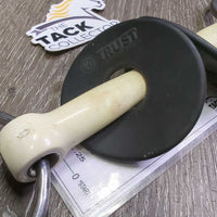 Loose Ring Rubber Mullen Mouth Bit, 2x bit guards *gc, discolor, chews, mnr dirt, stains, scratches
