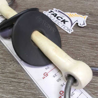 Loose Ring Rubber Mullen Mouth Bit, 2x bit guards *gc, discolor, chews, mnr dirt, stains, scratches
