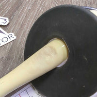 Loose Ring Rubber Mullen Mouth Bit, 2x bit guards *gc, discolor, chews, mnr dirt, stains, scratches
