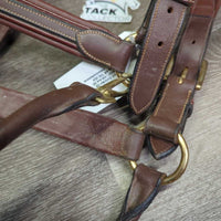 Padded Leather Halte, adj, snapr *vgc, dirt, film
