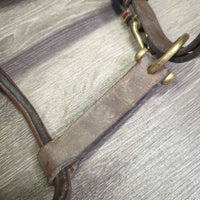 Padded Leather Halte, adj, snapr *vgc, dirt, film
