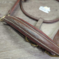 Padded Leather Halte, adj, snapr *vgc, dirt, film
