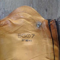 Dress Boots, zips *fair, rubs, scrapes, faded, creases/hard folds, torn heel cover, repairs, stretched els, cracked/hole
