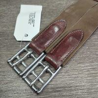 Padded Leather Girth, els *gc, rubs, scrapes, scuffs, dirty, stains, older, stretched elastic
