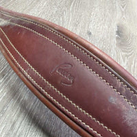 Padded Leather Girth, els *gc, rubs, scrapes, scuffs, dirty, stains, older, stretched elastic
