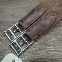 Padded Leather Girth, els *gc, rubs, scrapes, scuffs, dirty, stains, older, stretched elastic
