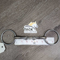 Thin French Link Bit, center lozenge *gc, v.dirty, gunky, residue
