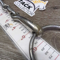 Thin French Link Bit, center lozenge *gc, v.dirty, gunky, residue
