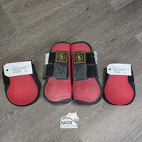 Open Front & Hind Boots, velcro *fronts: v.dirty, hairy, scrapes & rubs *Hinds: like new
