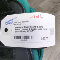 Open Front & Hind Boots, velcro, 2 bags, tags *new
