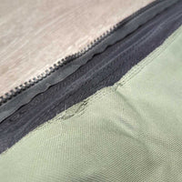 Thick Leather Half Chaps *gc, mnr dirt & residue, rubs, faded, stretched, unstitched seams
