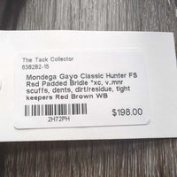 FS Rsd Padded Bridle *xc, v..mnr scuffs, dents, dirt/residue, tight keepers
