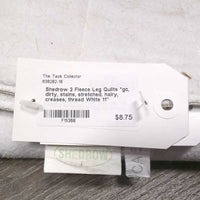 2 Fleece Leg Quilts *gc, dirty, stains, stretched, hairy, creases, thread
