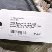 Satin Quilt Dressage Pad, 1x piping *like new
