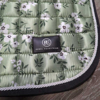 Satin Quilt Dressage Pad, 1x piping *xc, clean, mnr residue, hair
