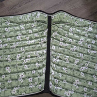 Satin Quilt Dressage Pad, 1x piping *xc, clean, mnr residue, hair
