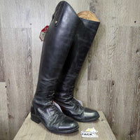 Field Boots, Zips *gc, clean, rubs, scuffs, stiff creases, NO Insoles, split edges

