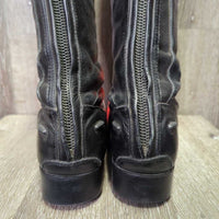 Field Boots, Zips *gc, clean, rubs, scuffs, stiff creases, NO Insoles, split edges
