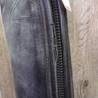 Field Boots, Zips *gc, clean, rubs, scuffs, stiff creases, NO Insoles, split edges
