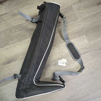 Padded Tall Boot Bag, Shoulder Strap *vgc/gc, clean, mnr piping edge rubs & frays, inside: mnr stains, loose threads & pulled seam
