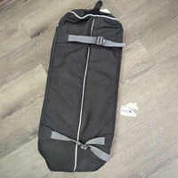 Padded Tall Boot Bag, Shoulder Strap *vgc/gc, clean, mnr piping edge rubs & frays, inside: mnr stains, loose threads & pulled seam
