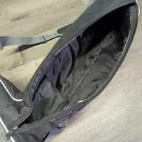 Padded Tall Boot Bag, Shoulder Strap *vgc/gc, clean, mnr piping edge rubs & frays, inside: mnr stains, loose threads & pulled seam
