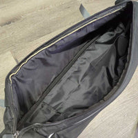 Padded Tall Boot Bag, Shoulder Strap *vgc/gc, clean, mnr piping edge rubs & frays, inside: mnr stains, loose threads & pulled seam
