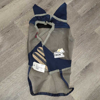Fine Stiff Mesh Fly Mask, ears, nose *vgc/gc, clean, rubs, pills, threads, snags, faded, torn edge, stain, clumpy
