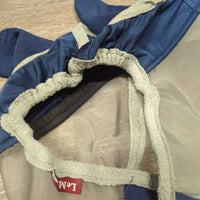 Fine Stiff Mesh Fly Mask, ears, nose *vgc/gc, clean, rubs, pills, threads, snags, faded, torn edge, stain, clumpy
