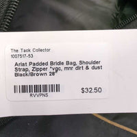 Padded Bridle Bag, Shoulder Strap, Zipper *vgc, mnr dirt & dust
