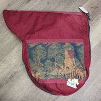 Padded Cordura Saddle Storage Carry Bag, Tapestry *vgc, NO Shoulder Strap, mnr stains?dirt, older
