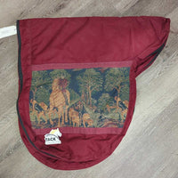 Padded Cordura Saddle Storage Carry Bag, Tapestry *vgc, NO Shoulder Strap, mnr stains?dirt, older
