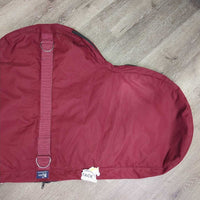 Padded Cordura Saddle Storage Carry Bag, Tapestry *vgc, NO Shoulder Strap, mnr stains?dirt, older
