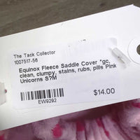 Fleece Saddle Cover *gc, clean, clumpy, stains, rubs, pills
